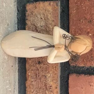 Demdaco Cream and Brown Angel Figurine